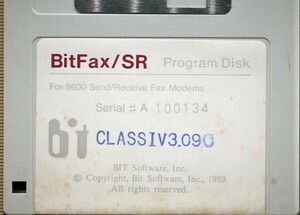 ◆【BIT】BitFax／SR（3.5インチFDｘ1）