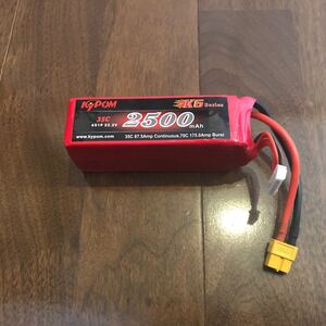 高性能! 6セル KYPOM 22.2V 2500mAh リポ 連続35C放電!