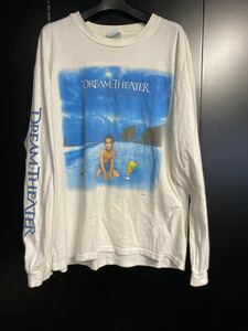 希少　90'S 当時物　ドリームシアター　Tシャツ　Lサイズ　DREAM THEATER ヴィンテージTシャツ　コピーライト　Hanesタグ　バンドTシャツ