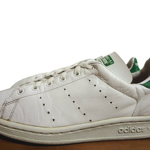 良品、ビンテージ、レア! ADIDAS アディダス STAN SMITH スタンスミス 白/緑 1995年台湾製 25cm オリジナル ハイレット フランス モロッコの画像4