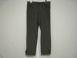 KUMIKYOKU Kumikyoku bottoms pants check pattern hem bo tang re-× black grey × black size 2