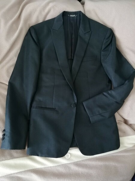 TETE de HOMME テーラードジャケット サイズS ブラック 1.3万 美品 使用僅か ジャケット 黒 冠婚葬祭