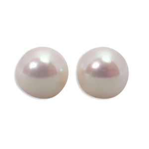 [ new goods ]K18 Akoya pearl one bead earrings [i11-6]