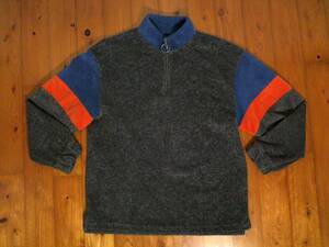 * Urban Research [ sense ob Play s*SENSE OF PLACE] fleece nappy ground half Zip jacket jumper M gray dark blue orange 