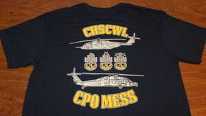 [US NAVY]CHSCWL rice navy helicopter large West sea on war . aviation .CPO T-shirt size XL Commander Helicopter Sea Combat Wing Atlantic