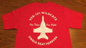 【VFA-131】Wild Cats 米海軍オシアナ基地 F/A-18E CVW-2 米海軍第131戦闘攻撃飛行隊 TシャツサイズM　US NAVY USN