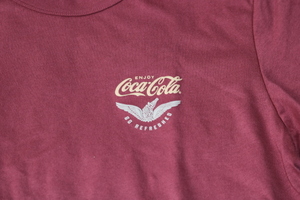 コカ・コーラ　Tシャツ　ワイン　赤系　メンズ　L　GU Coca-cola　新品 未使用　