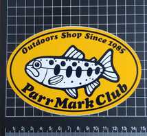 Parr Mark Club Sticker パーマーククラブ　ステッカー　シール/　サケ　ヤマメ　イワナ　サーモン　山女魚　岩魚　_画像2