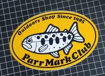 Parr Mark Club Sticker パーマーククラブ　ステッカー　シール/　サケ　ヤマメ　イワナ　サーモン　山女魚　岩魚　_画像1