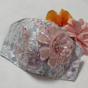 pink.pinkハンドメイドお花付きレース立体インナー