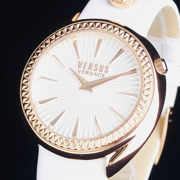 【新品即納】ヴェルサス ヴェルサーチ 高級 レディース腕時計 ローズゴールド 白