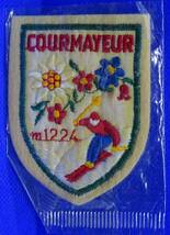 山小屋 刺繍ワッペン イタリア/スイス クールマイヨール/Courmayeur スキー 1224 白_画像1