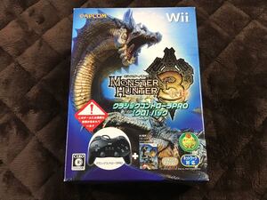 Wii モンスターハンター3 クラシックコントローラ PRO 【クロ】パック 新品
