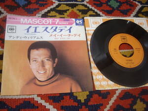 60's 解説（朝妻一郎） アンディ・ウィリアムス ANDY WILLIAMS (\370盤 7inch)/ イエスタデイ YESTERDAY/ メイ・イーチ・デイ 1967年 