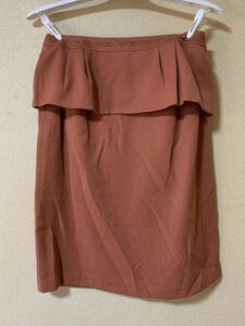 フリル付き　スカート　64cm　オレンジ 【KAE-622】