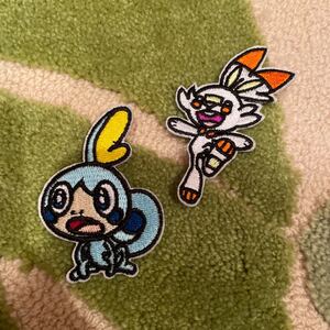 アイロンワッペン 刺繍ワッペン ポケモン メッソン ヒバニー ポケットモンスター ソード シールド