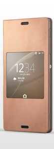 未使用 SONY 純正 Xperia Z3 用ウインドウ付カバー SCR24 Copper（カッパー）