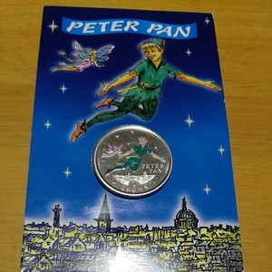 ピーターパン 1クラウン銀貨 2002年 ジブラルタル発行
