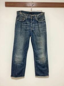 K-204 Italy made MAURO GRIFONImauro Gris four ni Denim pants 31 used processing jeans ji- bread 