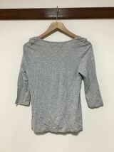 TOMMY HILFIGER トミーヒルフィガー レディース 七分袖Tシャツ トップス S グレー_画像2