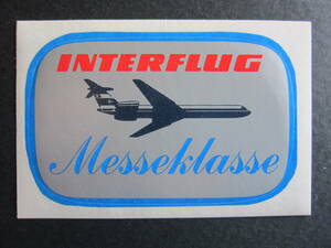  Inter Fluke #INTERFLUG# East Germany country . aviation #Messeklasse# sticker 