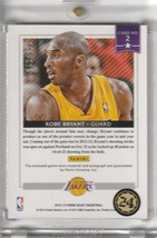 2012-13 Panini Select Kobe Bryant /199 直筆サインカード ジャージ Auto_画像2