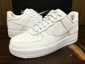 18年製 NIKE AIR FORCE 1 LO ID “SHRINK LEATHER” ナイキ エアフォース シュリンク レザー【CK1209-110】天然皮革 ホワイト WHITE 白 US9