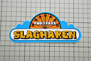 4827 【即決・定額・同梱包可能】 ★SLAGHAREN ポニーパーク ◆ 馬　アトラクション　遊園地　☆ ヴィンテージ ステッカー ☆ ◆ 