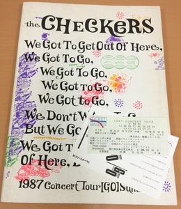 【CP4】半券付！The Checkers チェッカーズ 1987コンサートツアー「Go」パンフレット
