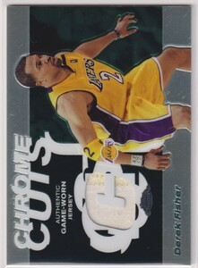 NBA Derek Fisher 2003-04 Topps Chrome Cuts Relic Game Worn Jersey card BASKETBALL LAKERS デレック・フィッシャー レイカーズ