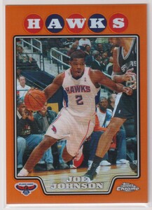 NBA JOE JOHNSON 2008-09 Topps Chrome BASKETBALL No. 2 Orange REFRACTOR / 499 枚限定 ジョー・ジョンソン オレンジリフラクターカード