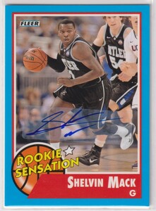 NBA SHELVIN MACK AUTO UD 2011-12 Fleer Retro Autograph ROOKIE SENSATION BASKETBALL Signature シェルビン・マック 直筆 サイン オート