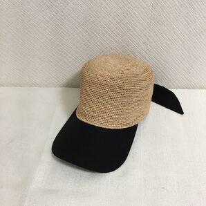 新品未使用本物セレブレザー麦わら帽子リボンキャップラフィア手作りハンドメイド旅行トラベルメンズレディースベレー帽