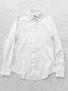 Bagutta size39-151/2 イタリア製長袖シャツ ホワイト 白 ブザムシャツ ドレスシャツ メンズ タキシードシャツ