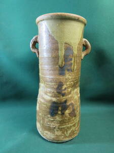 送料無料 花器 花瓶 茶 耳 茶道具