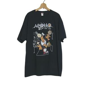 大きいサイズ Tシャツ 新品 プリントTシャツ メンズ ＸL スヌーピー デッドストック 黒色 フルーツオブザルーム アポロ キャラクター #2303