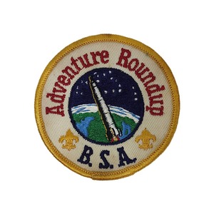 ヴィンテージ 刺繍 ワッペン ボーイスカウト Adventure Roundup BOY SCOUTS OF AMERICA #8681