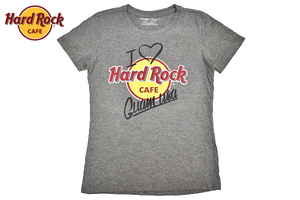 Y-1575★送料無料★超美品★Hard Rock CAFE I LOVE Guam USA ハードロックカフェ グアム 店舗 限定★男女兼用 グレー 半袖 T-シャツ Ｓ