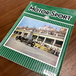 B0921　「MOTOR SPORT」モータースポーツ　ヴィンテージ　英国車 バイク カスタム 古本　雑誌 旧車　当時物　ビンテージ　自動車