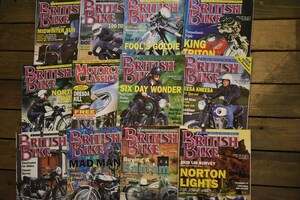 B0863 「BRITISH BIKE」 ブリティッシュバイク　12冊セット　ヴィンテージ　モーターサイクル誌　古本　雑誌 マガジン