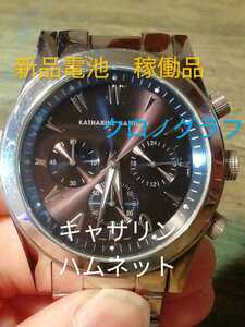 ya277. Katharine Hamnett chronograph new goods battery operation goods ②