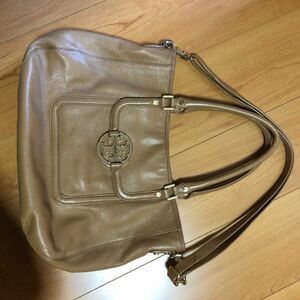 【美品】トリーバーチ Tory Burch ロゴ 2WAY トートバッグ ショルダーバッグ トートバッグ レザー キャメル