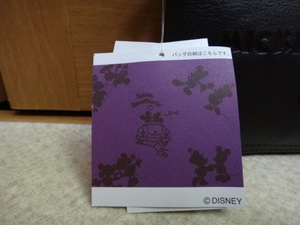 Disney/ディズニーポーチ型収納エコバッグ　ミッキーマウスＳ　ブラック×パープル