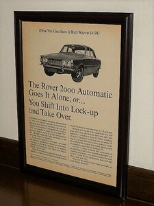 1967年 USA '60s 洋書雑誌広告 Rover 2000 ローバー (A4サイズ・ A4size )