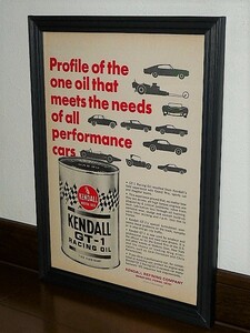 1967年 USA '60s 洋書雑誌広告 KENDALL GT-1 RACING OIL ケンドール モーターオイル (A4サイズ・ A4size )