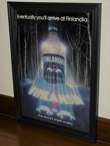 1987年 USA '80s 洋書雑誌広告 額装品 Finlandia Vodka フィンランディア ウォッカ ( A4size・A4サイズ )