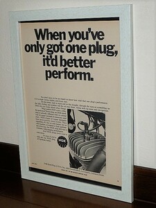 1970年 USA 洋書雑誌広告 額装品 NGK Spark Plug スパークプラグ ( A4size・A4サイズ )
