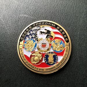 アメリカ軍　チャレンジコイン　陸軍　海軍　空軍　海兵隊　沿岸警備隊　合衆国軍　アメリカ合衆国 NATION