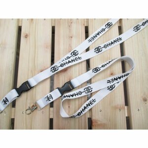 ① Logo paroti Ran yard neck strap [ color : white ] Chanel / sport / fashion / brand 