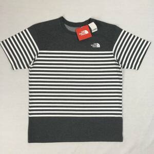 【新品】THE NORTH FACE ノースフェイス Tシャツ ボーダー Mサイズ グレー/ホワイト 半袖 NT31713